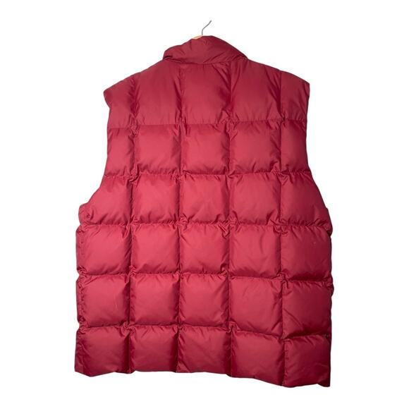 Eddie Bauer Mens Down Puffer Vest Red Size Large Outdoors Warm Goose - Picture 2 of 5
